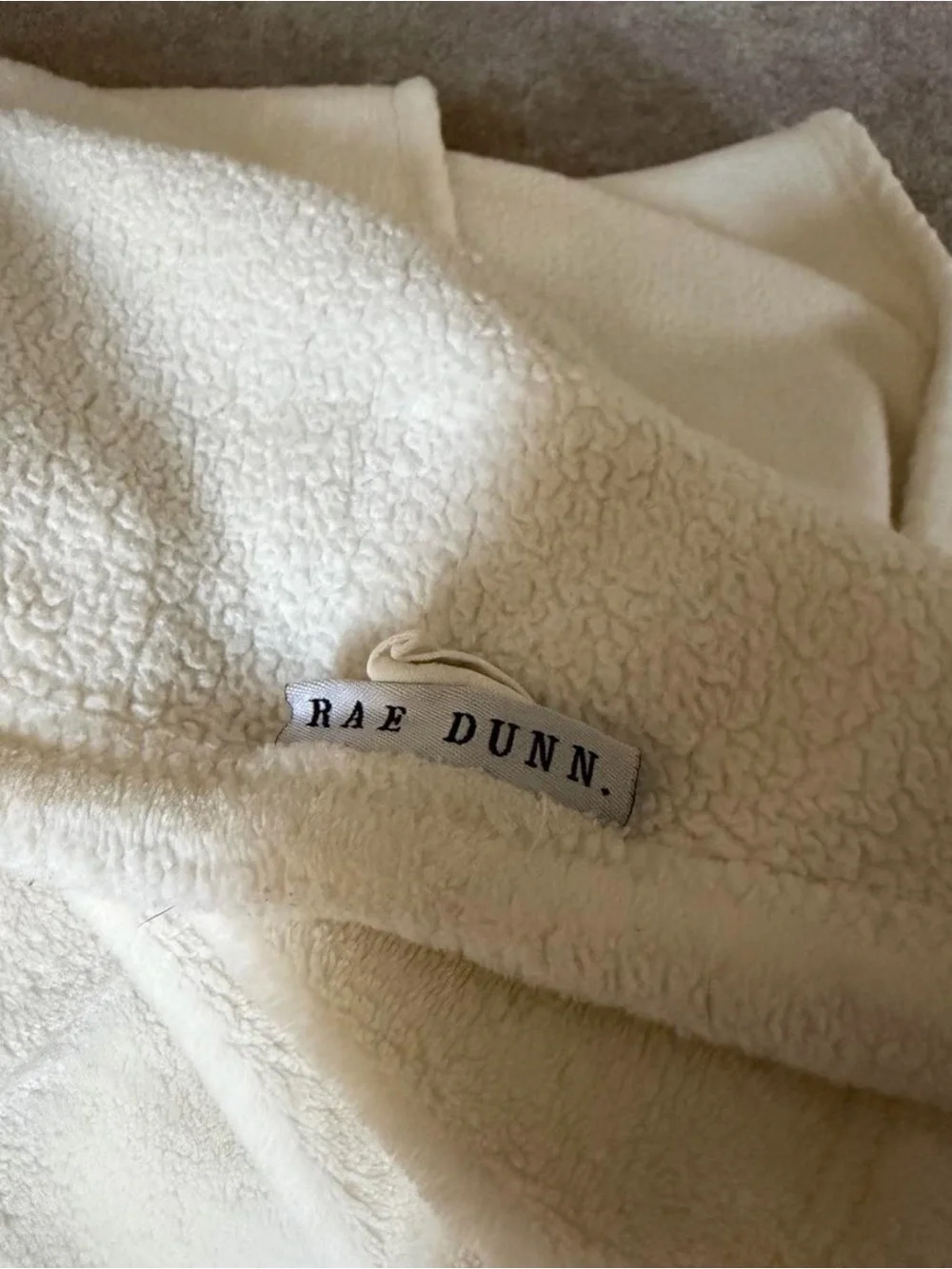 Rae Dunn Cream Blanket